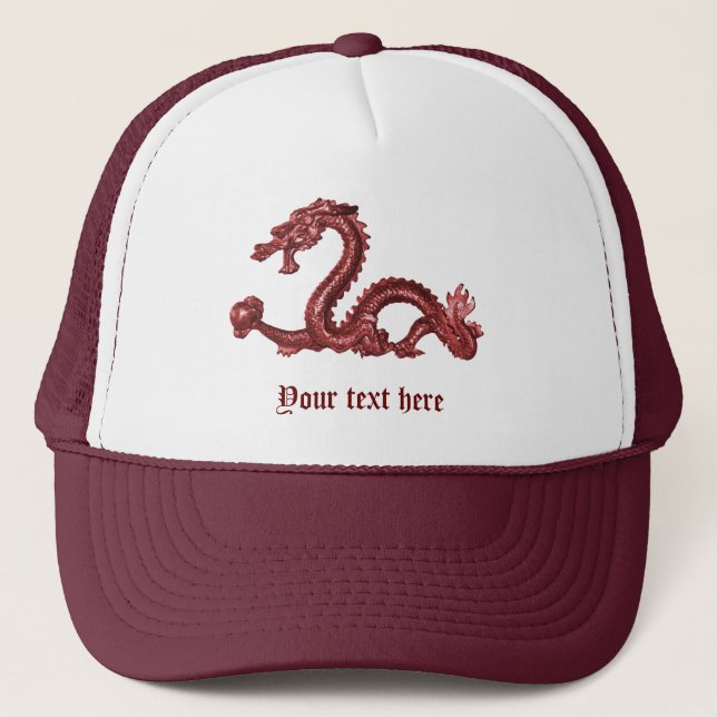Boné Nome de Dragão Chinês Personalizado Design de Fant (Frente)