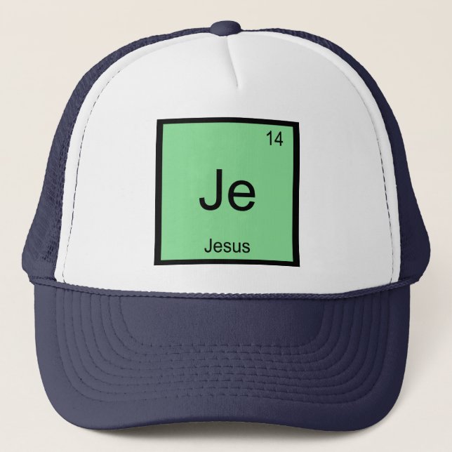 Boné Nome de Jesus Química Elemento Tabela Periódica (Frente)