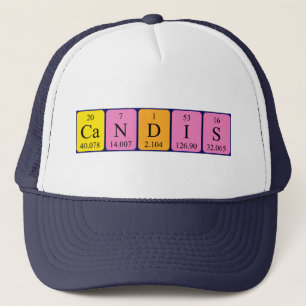 Boné Nome de mesa periódica Candis que