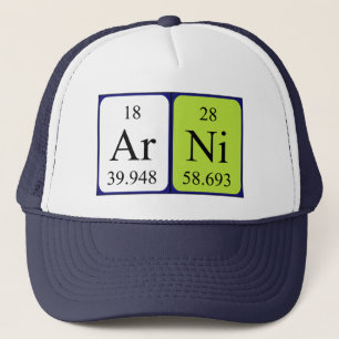 Boné Nome de mesa periódica da Arni que