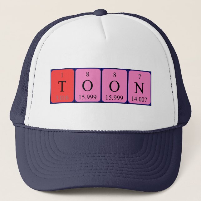 Boné Nome de mesa periódica do Toon que (Frente)