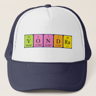 Boné Nome de mesa periódica do Vondra que