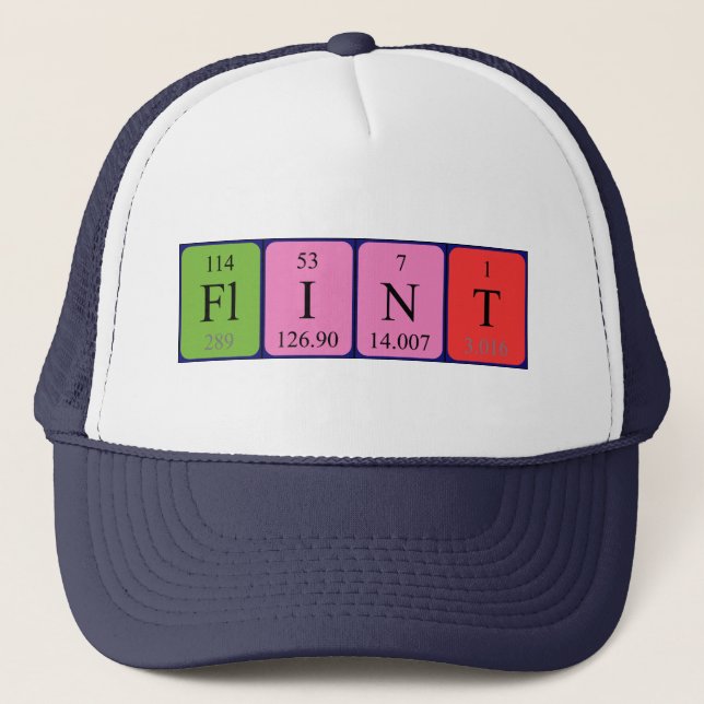 Boné Nome de mesa periódica Flint que (Frente)