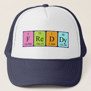 Boné Nome de mesa periódica Freddy que