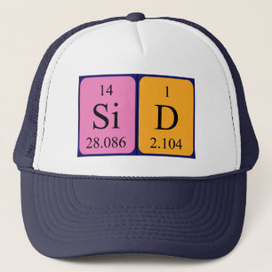 Boné Nome de mesa periódica Sid que