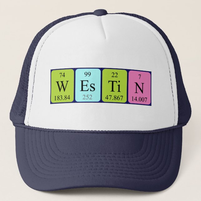 Boné Nome de mesa periódica Westin que (Frente)