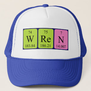Boné Nome de mesa periódica Wren que