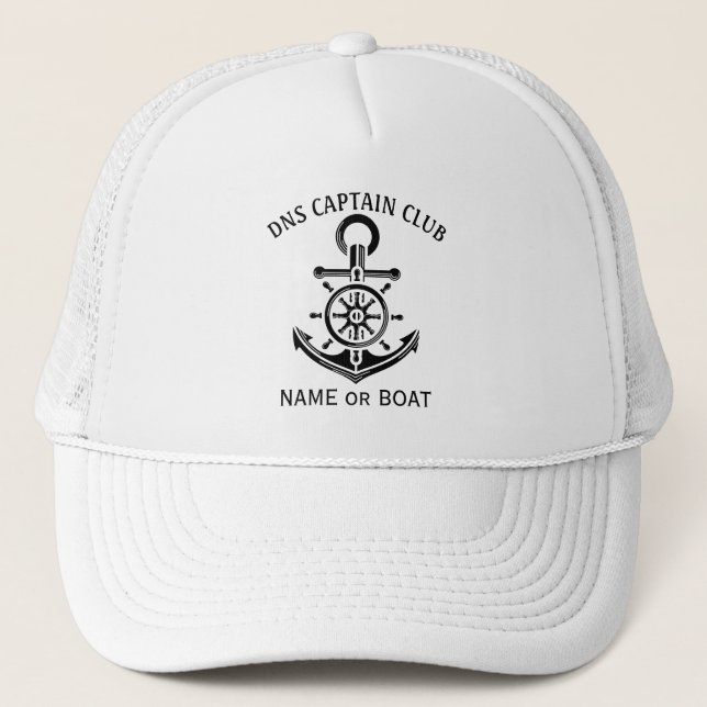 Boné Nome do Capitão do Seu Barco  (Frente)