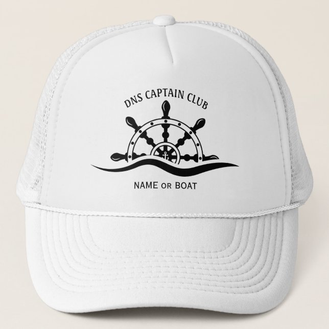 Boné Nome do Capitão do Seu Barco  (Frente)