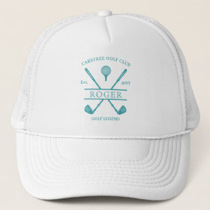 Boné Nome do Clube de Golfe Clássico Turquesa