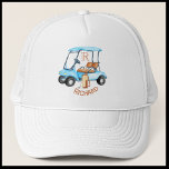 Boné Nome do Monograma de Clubs de Carrinho de Cara Gol<br><div class="desc">Clubs de Carrinho Personalizados com nome e chapéu de monograma — Este é um presente de excelente para todos os amantes de golfe — simples e elegante. Personalize-o com as suas iniciais/monograma. Se tiver alguma pergunta sobre design ou uma solicitação especial,  envie um email para: charmdesignstudio@rcn.com</div>