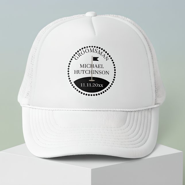 Boné Nome do Padrinho de Casamento de Golfe (Criador carregado)