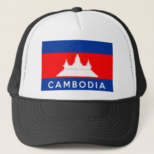 Boné nome do símbolo do país do camboja texto