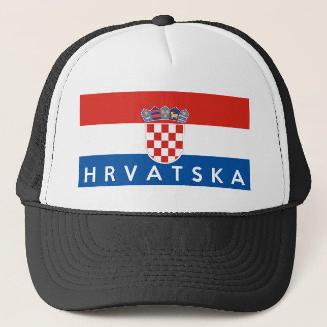 Boné nome do texto do hrvatska do país da bandeira de (Frente)