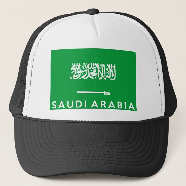 Boné nome do texto do país da bandeira de Arábia (Frente)