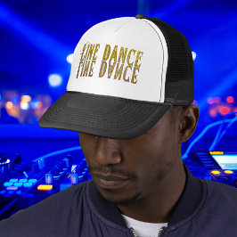 Boné Nome dourado da princesa de dança de linha
