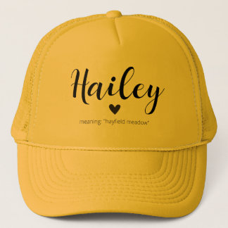 Boné Nome Hailey Significa Meninas Neutrais Modernas Mí