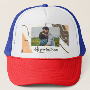 Boné nome monograma de casal personalizado simples mini