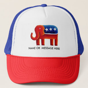 Boné Nome ou Mensagem Personalizada do Elefante Republi