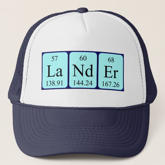 Boné Nome periódico da mesa Lander que (Frente)