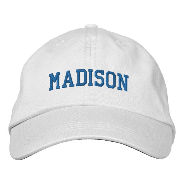 Boné Nome personalizado atlético texto branco azul (Frente)