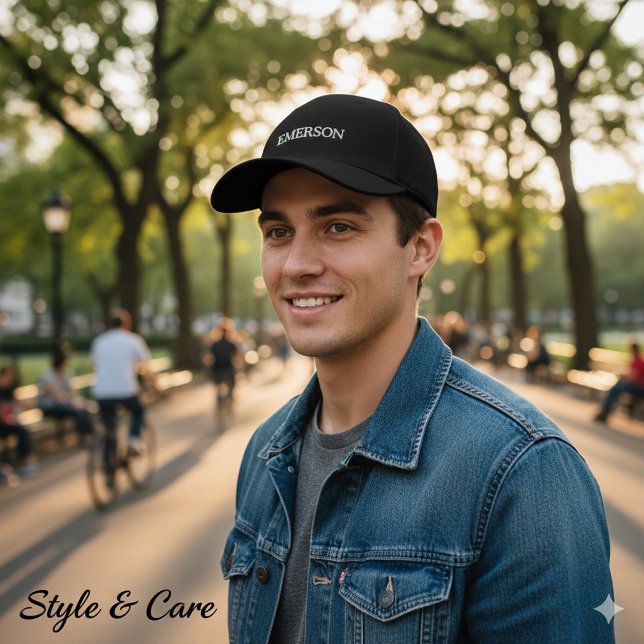 Boné Nome Personalizado Chapéu - Estilo Baseball Bordad (Personalized Name Hat – Embroidered Baseball Style)