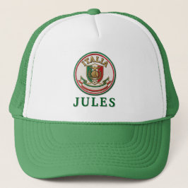 Boné Nome Personalizado Crista do Futebol Italia Nome P