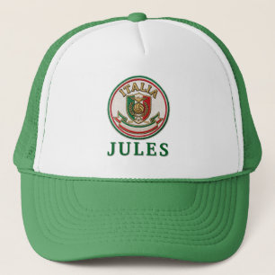 Boné Nome Personalizado Crista do Futebol Italia Nome P