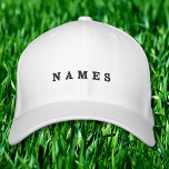 Boné Nome Personalizado da Empresa Funcionarios do Func<br><div class="desc">Mínimo Simples Nome Personalizado da Empresa Empresa Funcionarios de Funcionário Elegante Boné Branco Bordado Baseball</div>