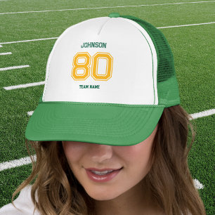 Boné Nome Personalizado da Equipe Esportiva Amarela, Nú