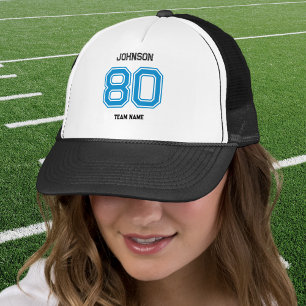 Boné Nome Personalizado da Equipe Esportiva Azul, Númer