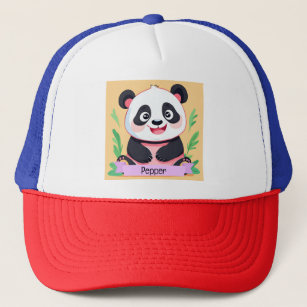 Boné Nome Personalizado de Panda de Bebê