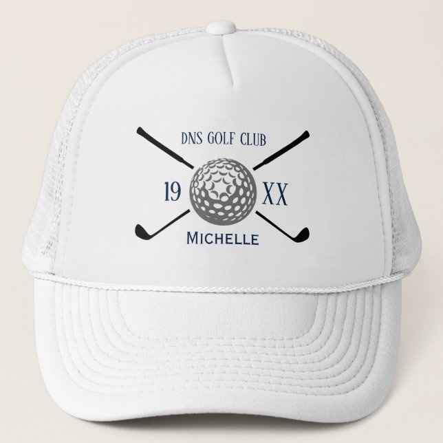 Boné Nome Personalizado de Taco de Golfe Clássico (Frente)