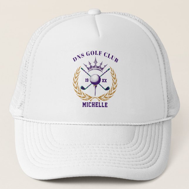 Boné Nome Personalizado de Taco de Golfe Clássico (Frente)