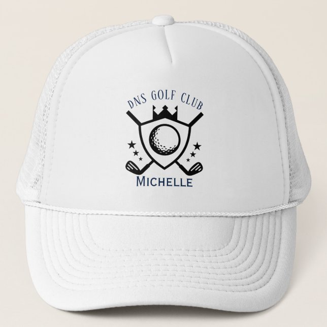 Boné Nome Personalizado de Taco de Golfe Clássico (Frente)