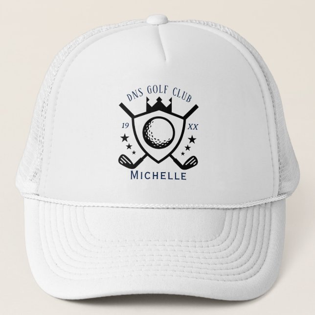 Boné Nome Personalizado de Taco de Golfe Clássico (Frente)