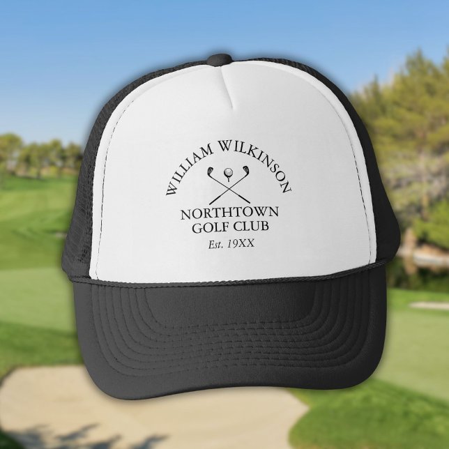 Boné Nome Personalizado do Membro do Clube de Golfe (Personalized Golf Club Member Name Trucker Hat)