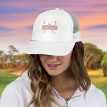 Boné Nome Personalizado Dusty Rosa Golf Ball and Clubs<br><div class="desc">Personalize o nome para criar um presente de golfe excelente e guarde. Projetado por Thisnotme©</div>