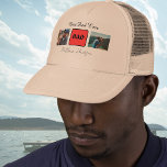 Boné Nome personalizado e Pai de fotos<br><div class="desc">"Hat do driver de caminhão de Pai personalizado com foto personalizada e nome - Dif de Dia de os pais exclusivo". Não procure mais o presente perfeito para o Pai! Este caminhoneiro de fotos personalizado de Pai é uma maneira única e sincera de mostrar seu amor e apreço. Personalize este...</div>
