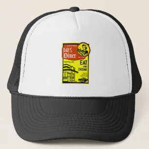 Boné Nome Personalizado Lanchonete Americana Retrô