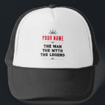 Boné Nome Personalizado O Homem O Mito O Presente Da Le<br><div class="desc">Nome Personalizado O Homem O Mito O Presente Da Legenda</div>
