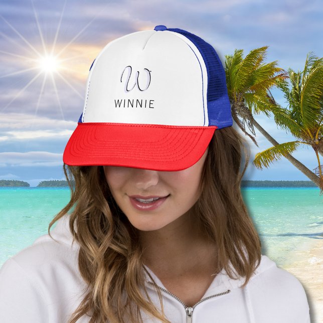 Boné Nome preto Elegante da lavanda | Moderno (Criador carregado)