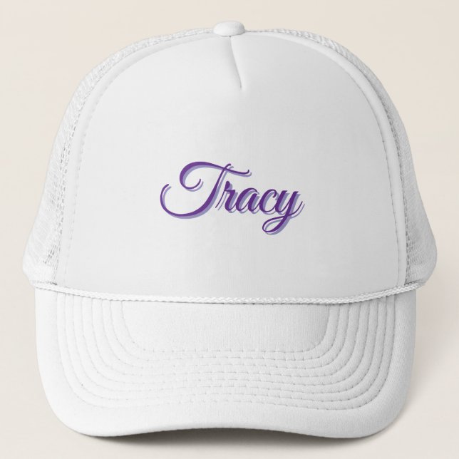 Boné Nome Tracy Garotas Em Roxo, (Frente)