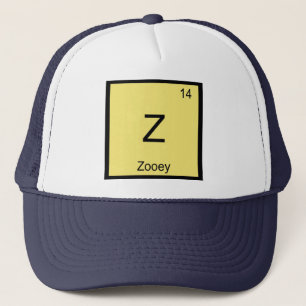 Boné Nome Zooey Química Elemento Tabela Periódica