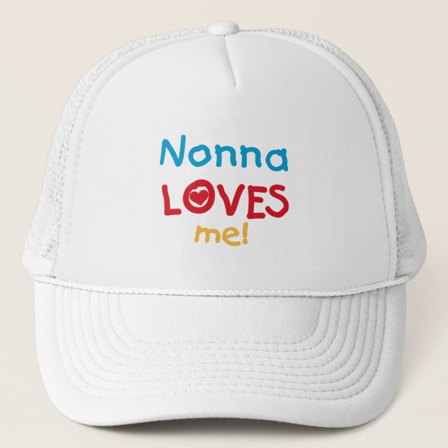 Boné Nonna ama-me T-shirts e presentes (Frente)