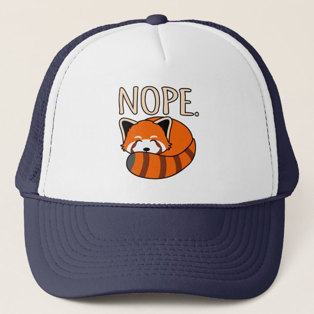 Boné Nope Red Pandas Cute Pet Animal Panda Lover Graphi (Frente)