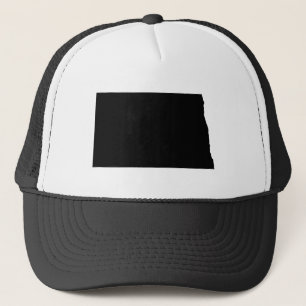 Boné North Dakota em preto e branco