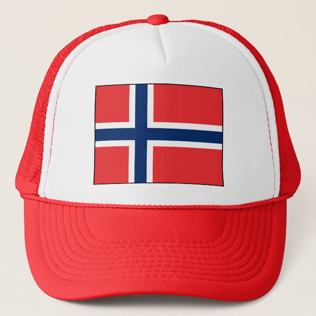Boné Noruega - bandeira norueguesa (Frente)
