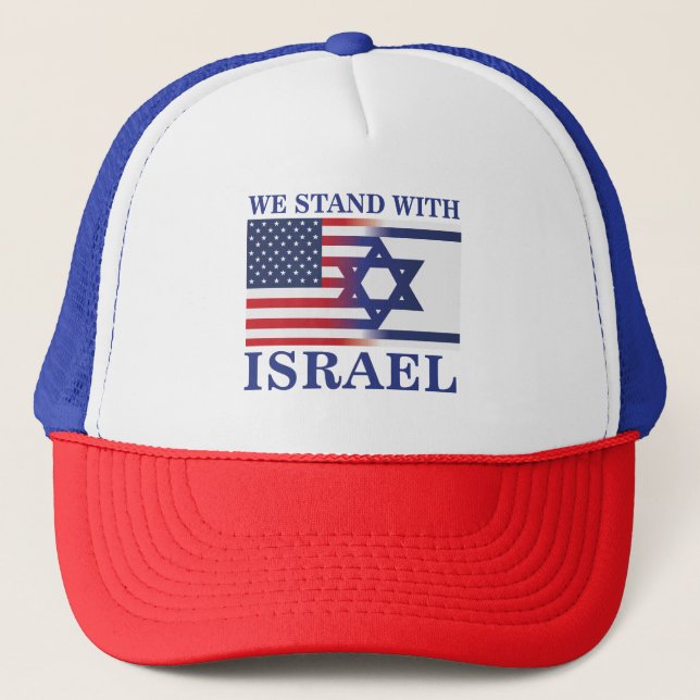 Boné Nós, Americanos, Ficamos com a bandeira de Israel (Frente)