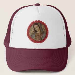 BONÉ NOSSA SENHORA GUADALUPE COM ROSAS ESPANHÓIS